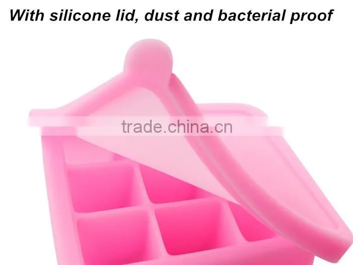 High Quality Custom Silicone Ice Cube Tray with Lid, Personalized Ice Cube Tray Moulds