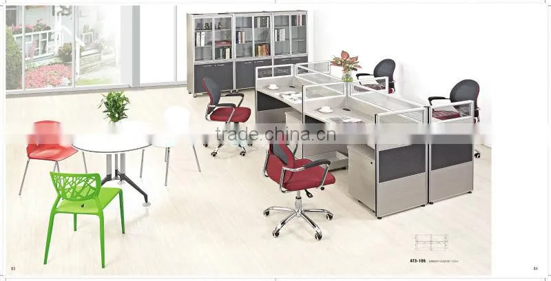 modern office furniture workstation for four poople 1.2 meter AT3-106