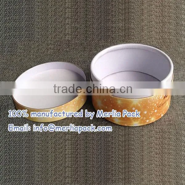 Crystal Christmas Ornament Round Cylinder Cardboard Box Xmas Tree Lights Collectibles Box