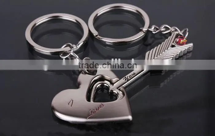 Wholesale Stylish New Designs Fashion Keychain 2014 Hot Sale Lover Couple Keychain