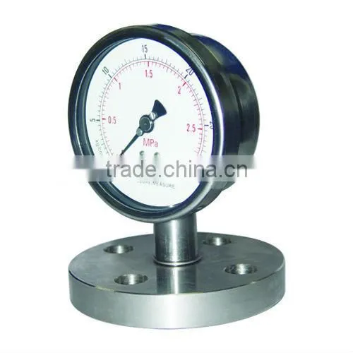 Sanitary pressure gauge for homogenizer application