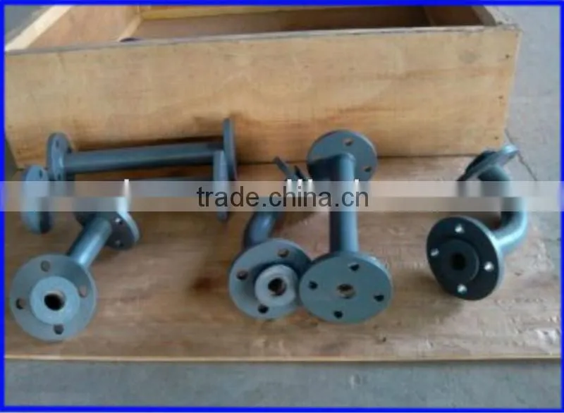 wear resistant ceramic lined steel pipe elbow