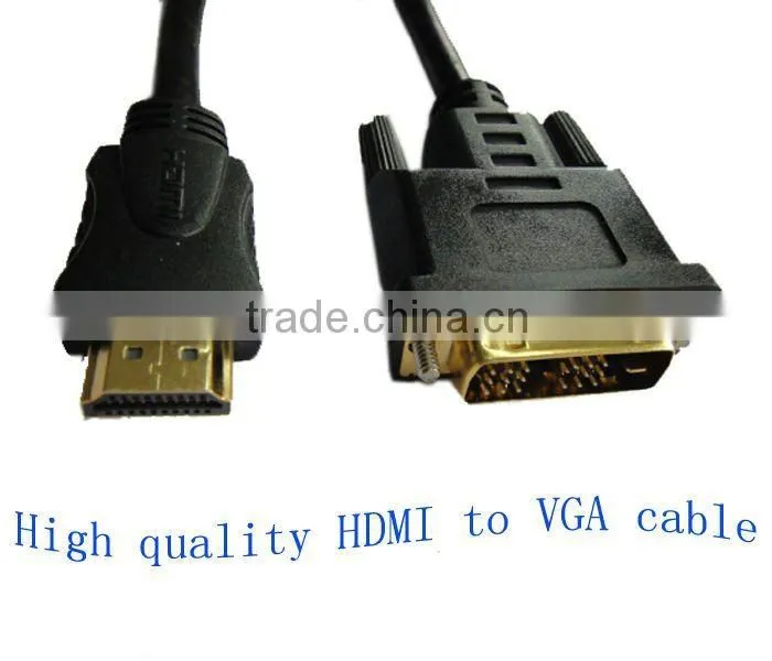 white color 5FT Gold 1080P vga to mini din cable