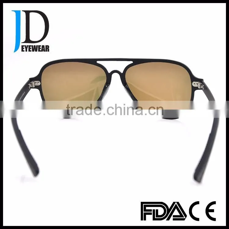 Custom Made Fashion Flat Top Red Lens Carbon Fiber Sunglasses