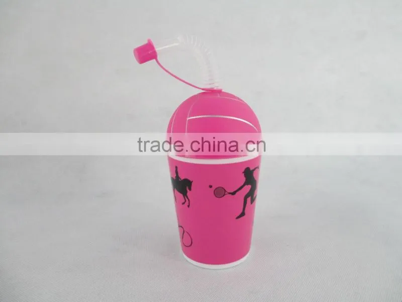2014 NEW sports 300ml *425ml kids drinking cups with straw