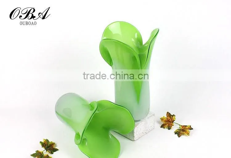 Modern creative cabbage shape handmade vase glass vase for desktop decoration