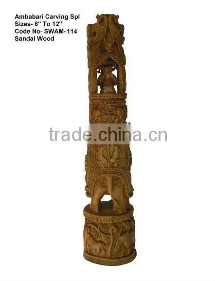Wooden elephant sculpture animal sculpture