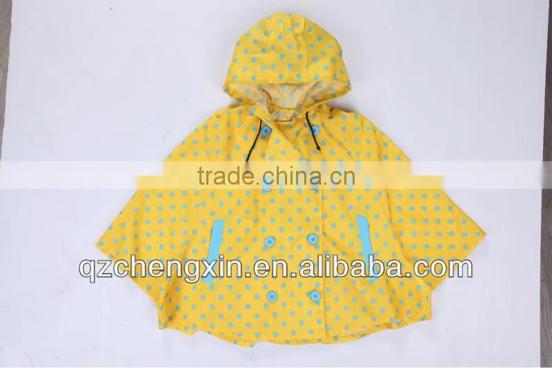lovely kid yellow raincoat
