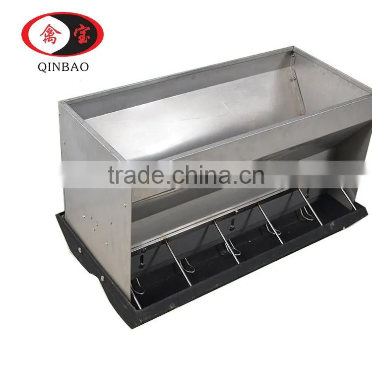 Pig feeding system five holes stainless steel double side automatic pig feeder