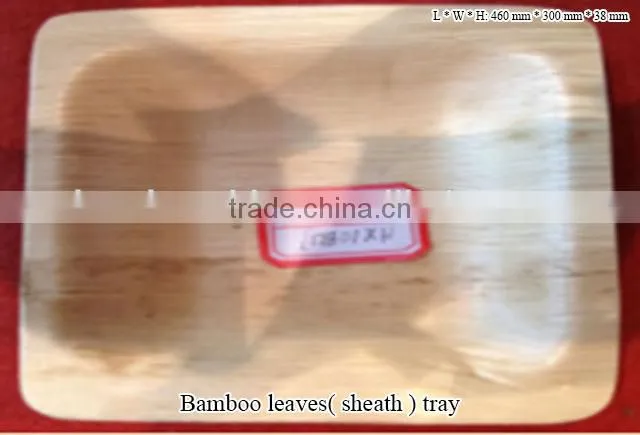 Disposable bamboo leaf leaves plate tray