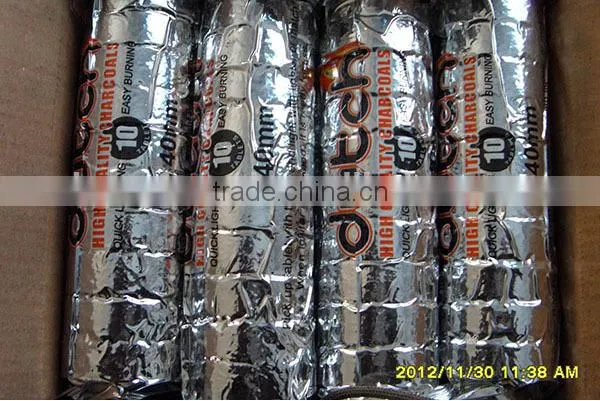 charcoal briquettes and pillow shaped charcoals
