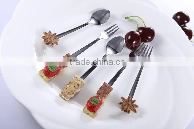 Cute creram polyresin head spoon, spoon rest, cutlery with long handle