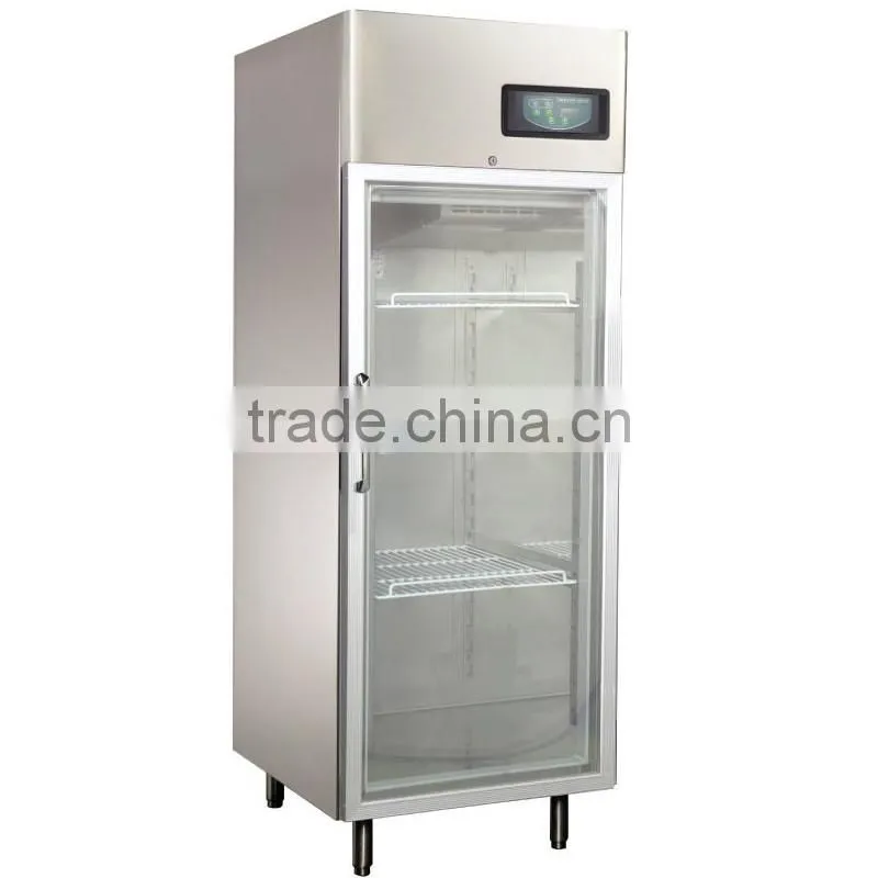European glass door Refrigerator for supermarket
