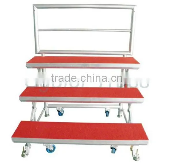 Folding aluminum chorus stage for taking photo and chorus singing