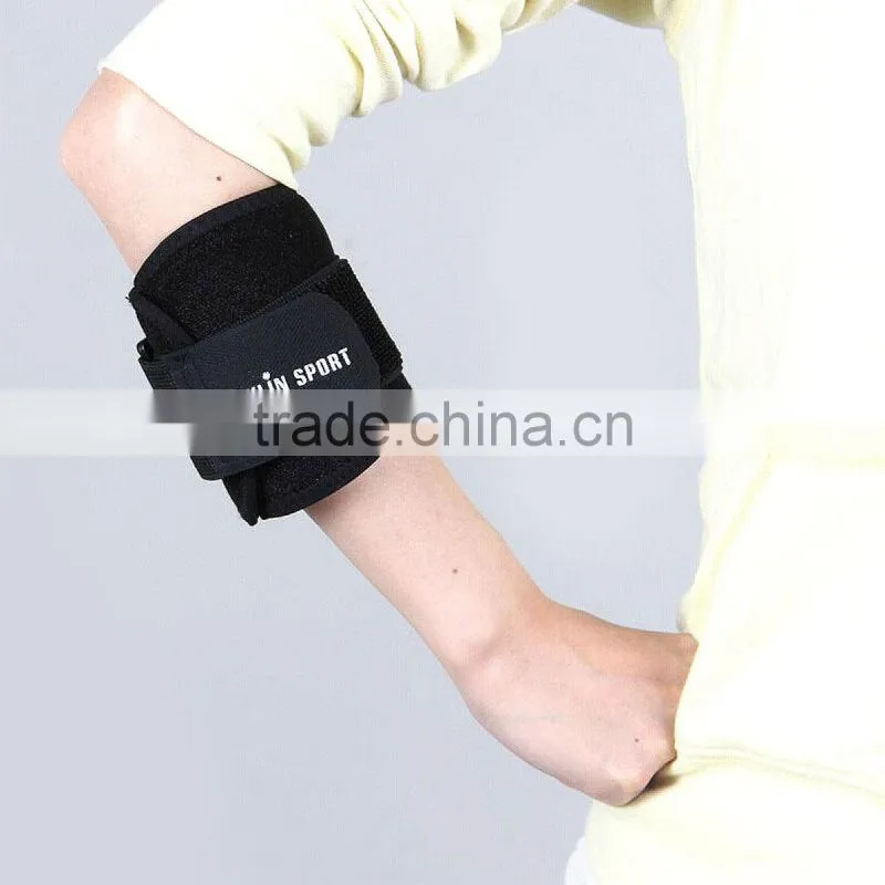 Wrap-around Black Sports Elbow Support Brace Band Strap with Pressure Pad