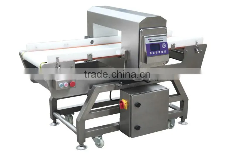 Top grade quality conveyor belt food metal detector with touch screen