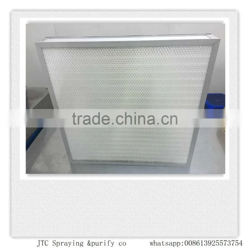 Mini-pleated hepa air handling unit air filter