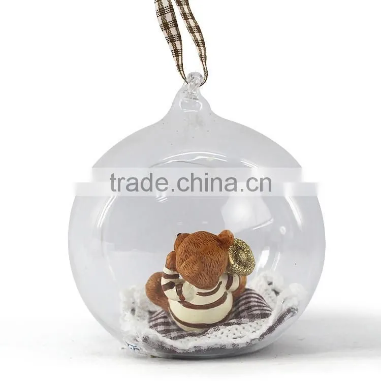 2016 cheap christmas hanging glass ornaments