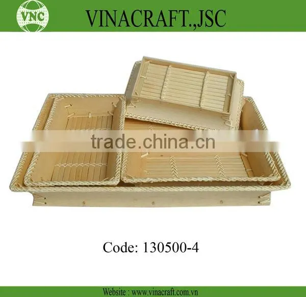 Cheap brown bamboo tray