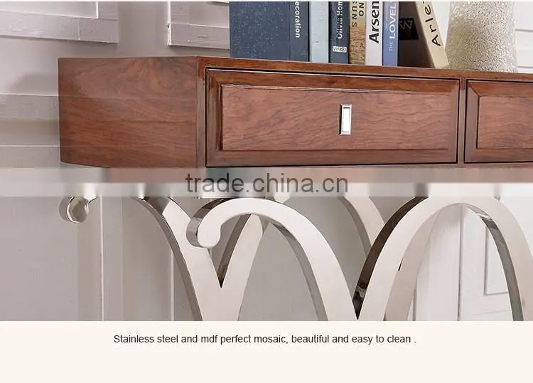 F359 Bedroom Furniture Modern walnut MDF sideboard
