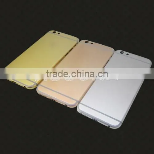 Original 24k gold for iphone 6/plus matt finish housing back cover for apple,24k for iphone 6 gold housing