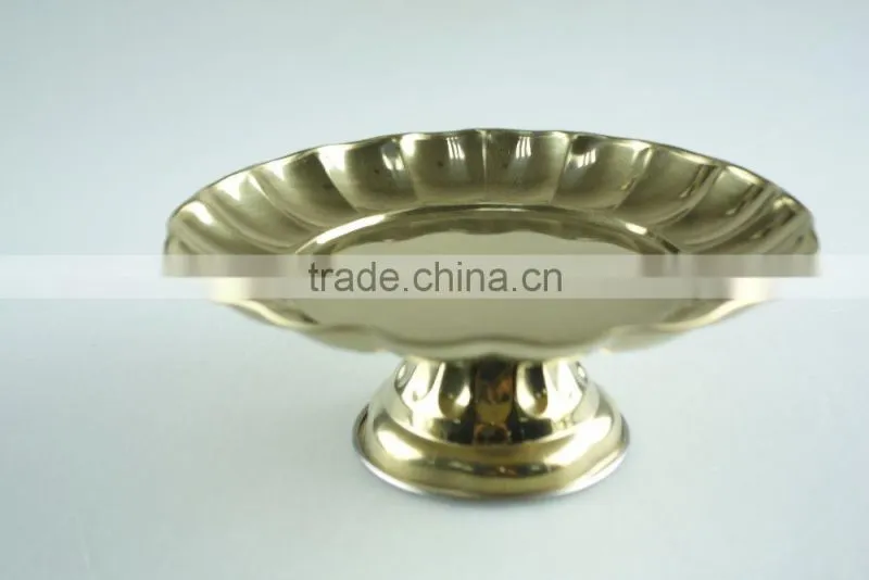 Tribute tray /stainless steel wedding serving/golden candy dishes