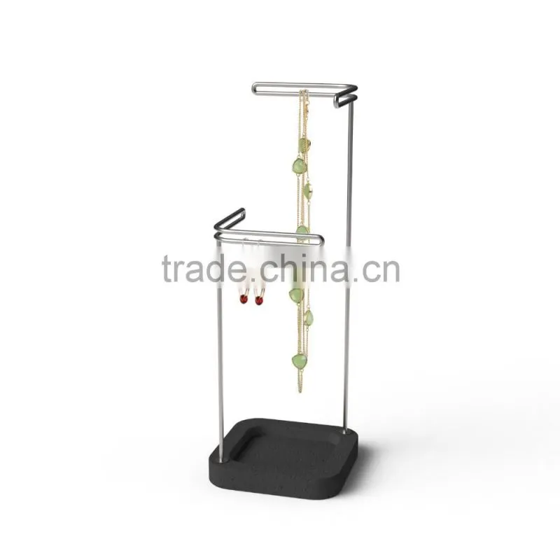 Metal Jewelry Holder, Jewelry Stand For Earrings,Necklaces, Bracelets with cement base