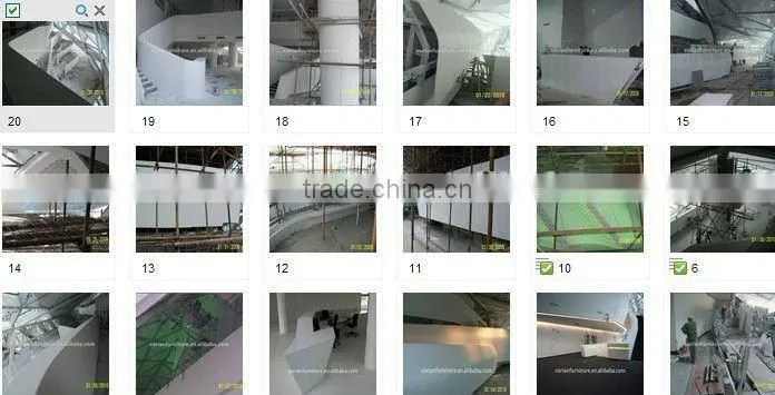 New style design 100% acrylic solid surface office dividers