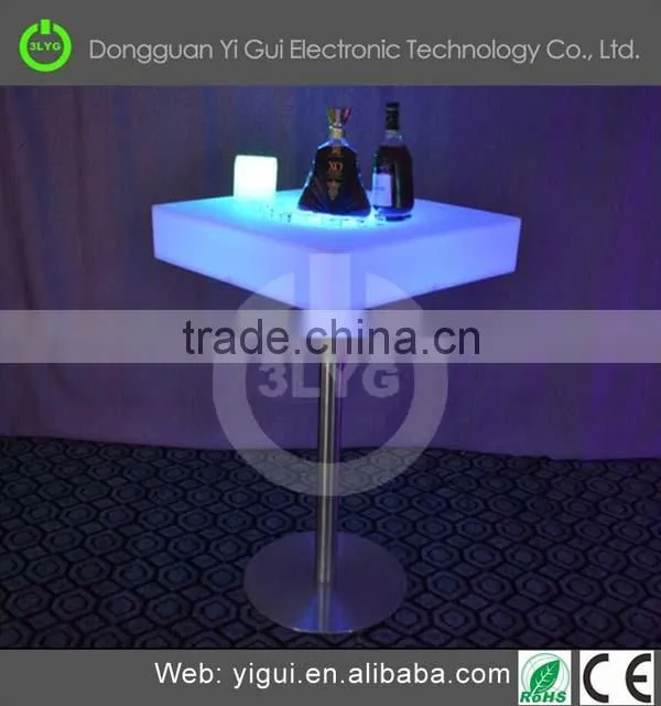 Waterproof wedding RGB led square table for wedding