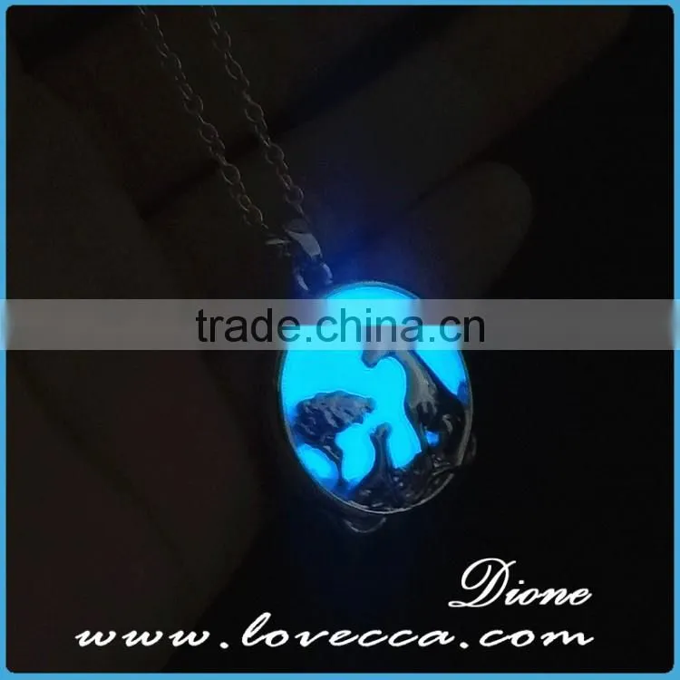 Luminous lady necklace jewelry cheap glow in the dark cross necklaces