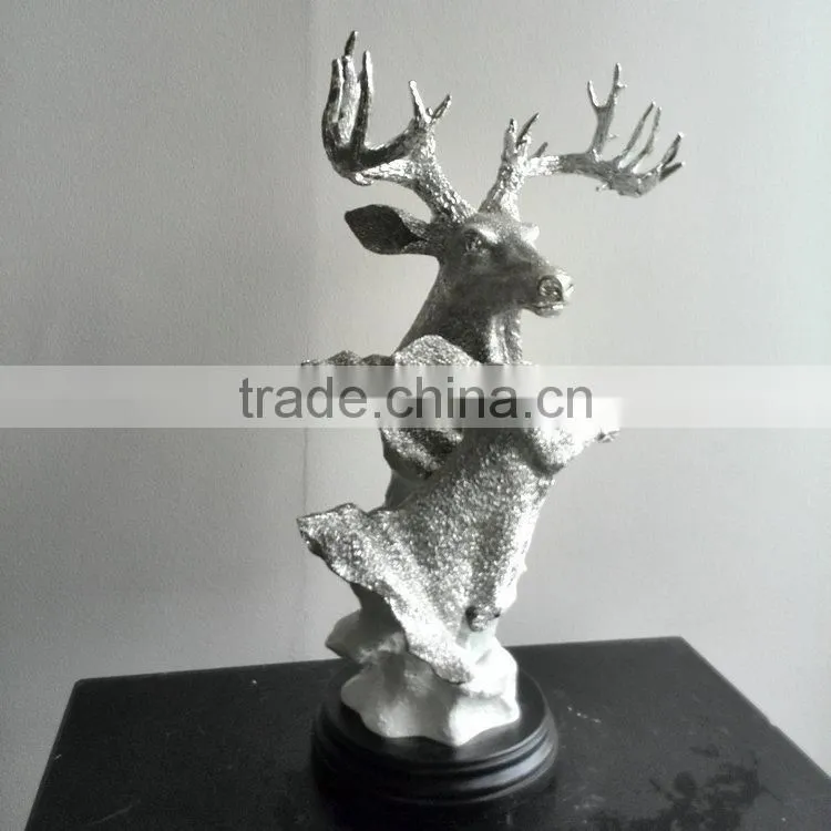 Polyresin reindeer sculpture home decoration