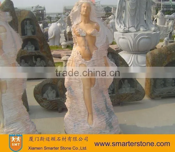 Chinese Buddha Story Statue <the Eight Immortals (in the legend)> Granite Statue Sculpture -- Iron Crutch Li