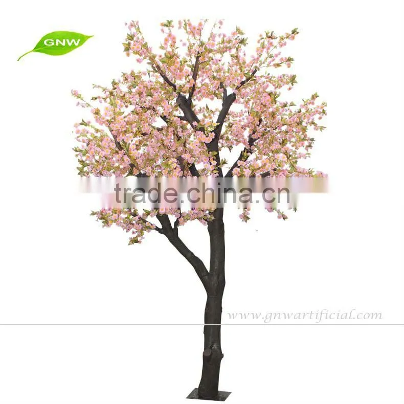BLS014-9 GNW indoor home decorative artificial tree cherry blossom 10ft pink for wedding decoration flower stand
