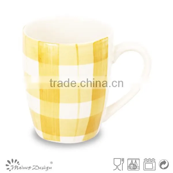 high quality ceramic mug hand painting colour band