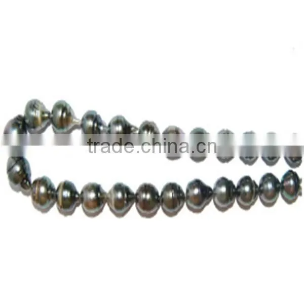 wholesale 12-14mm black baroque Tahitian pearl strand
