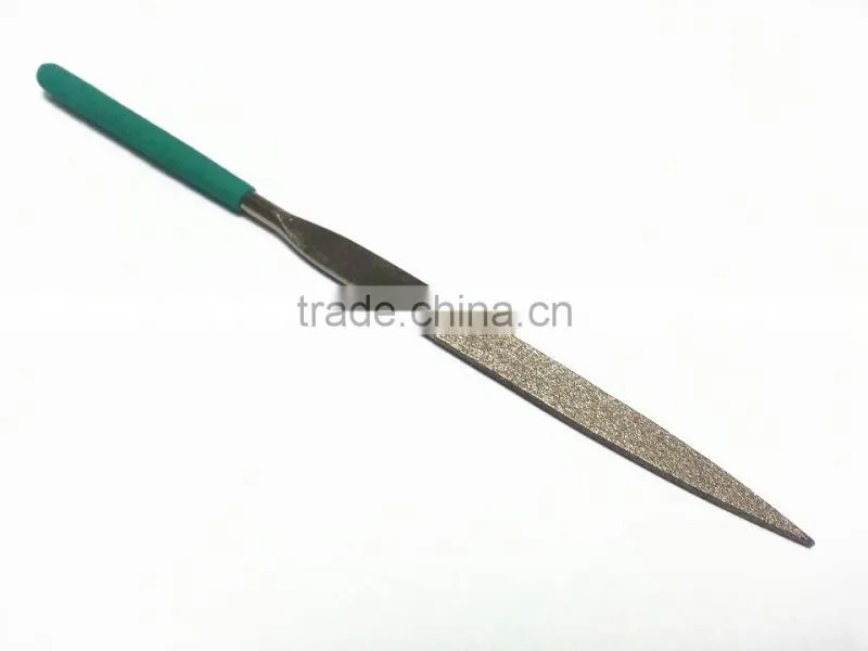 Tapered DIamond round and half- round flat file