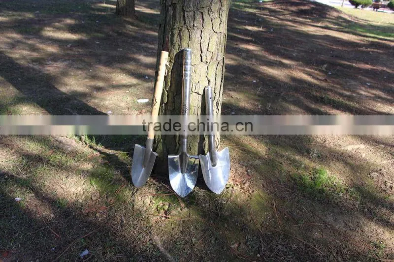 high grade and quality all stainless steel survival camping garden shovel