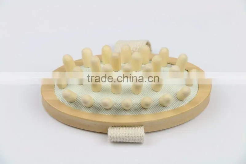 1 x Wooden Hand Held Massager Legs Thighs Arms Belly Anti Cellulite Slimming