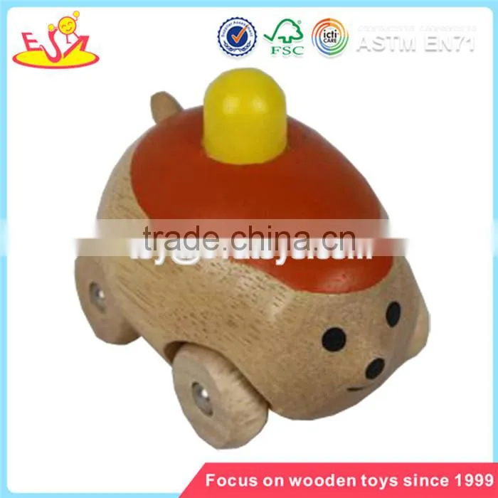 Wholesale interesting sound toy wooden doll rattle lovely kids wooden doll rattle toy W08K014
