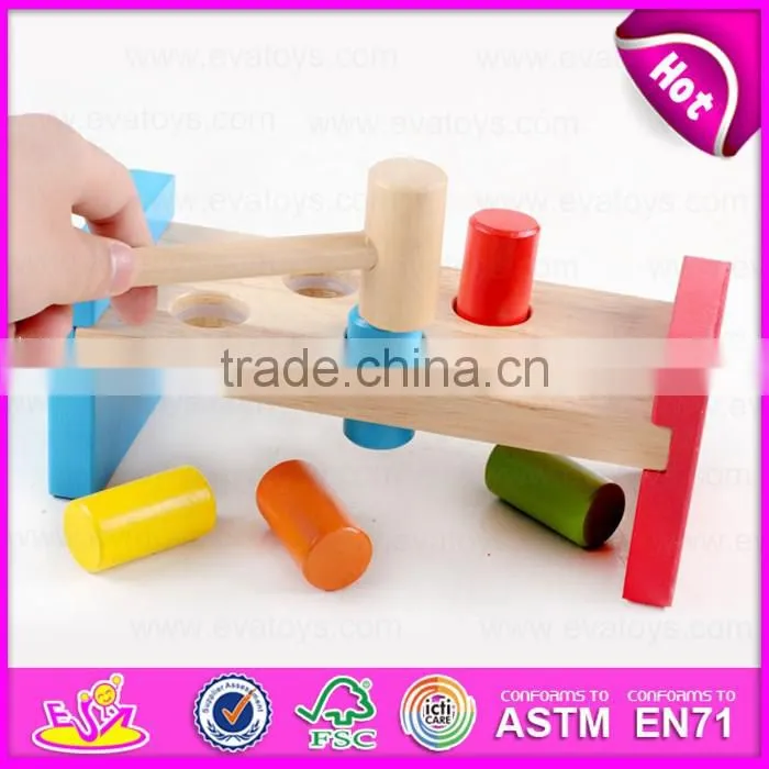 2016 best sale kids wooden pounding ball, top popular wooden pounding ball W11G016