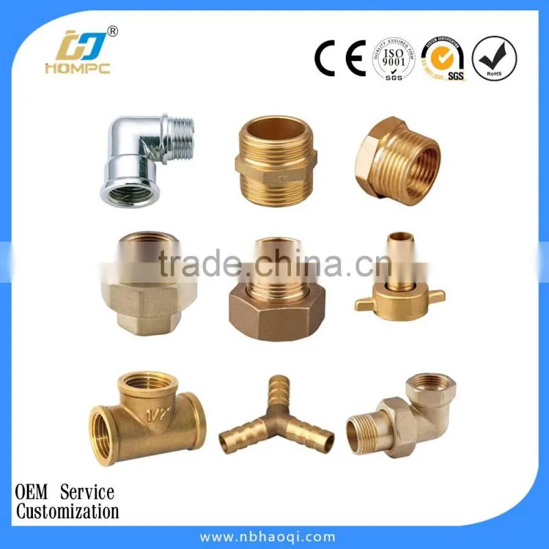 Brass t connector pipe fitting