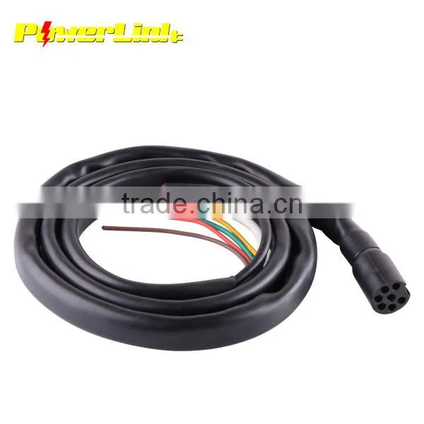 S30076 Trailer Light Plug Wire Harness 7 Way RV Cord Connector Camper Tow Hitch