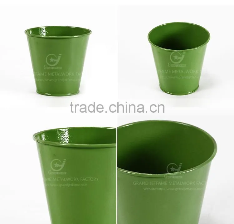 Garden galvanized or iron giant pots for flower galvanized outdoor metal pots