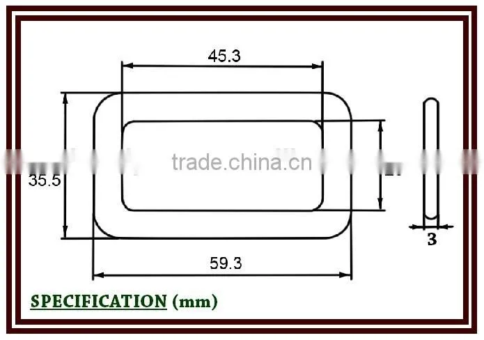 502-3 Industrial Safety Steel Protective Equipment Square Stamped Quick Buckle