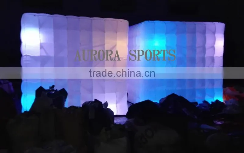 New Advertising 3D LED inflatable photo booth enclosure LED wedding inflatable photobooth shell