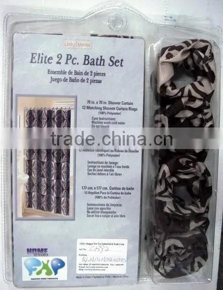 beautiful printed fancy pvc shower curtain