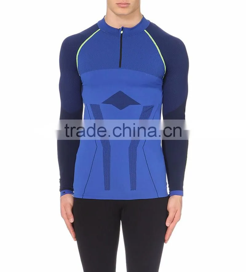 mens tight fit long sleeve sport running t shirt dry fit