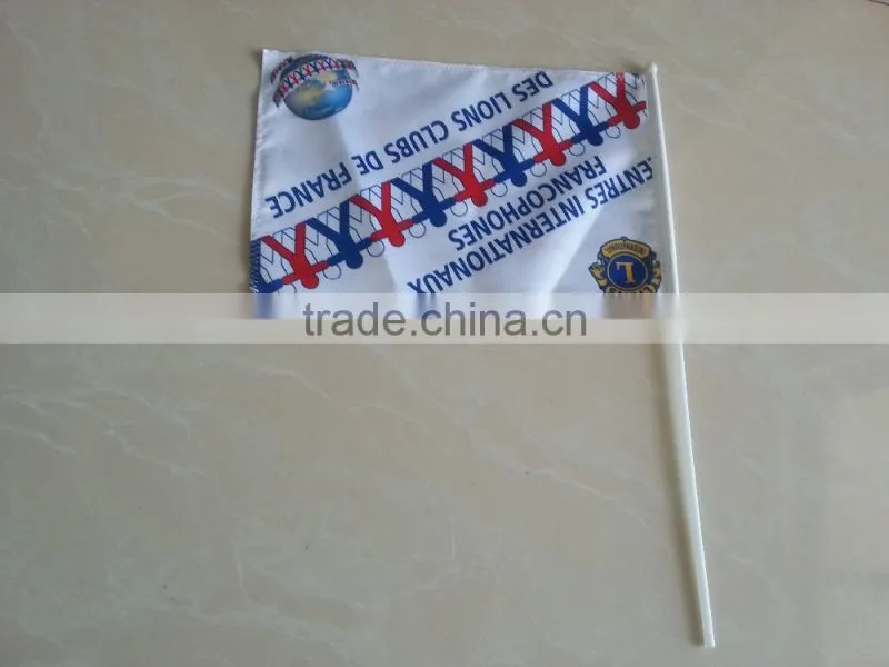 hand satin flag