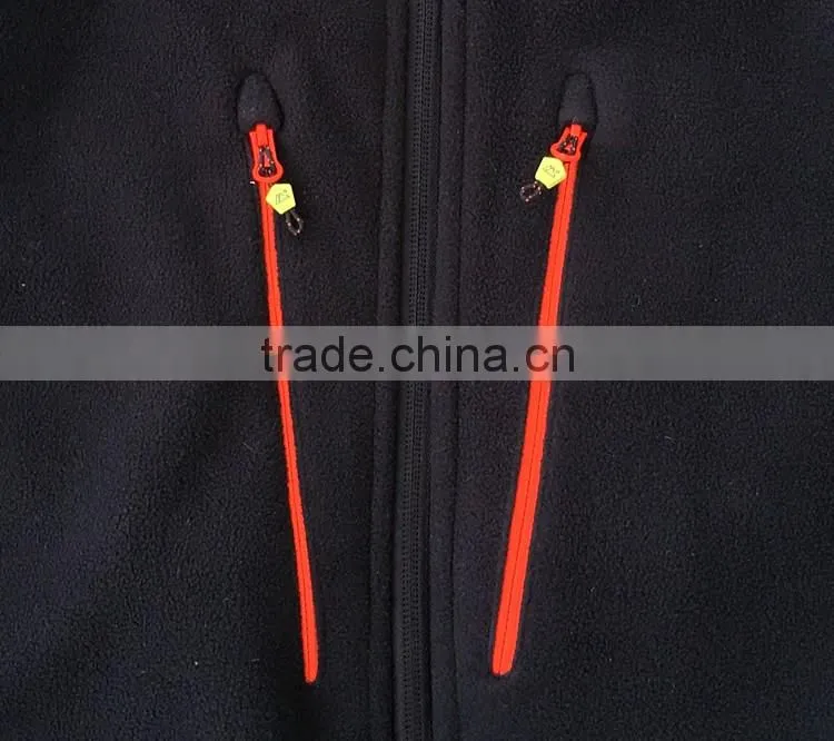 Mens warm sports windbreaker wind resistant hoodie fleece jacket