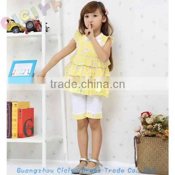 New design summer 2014 3pcs set baby girl fashion dress